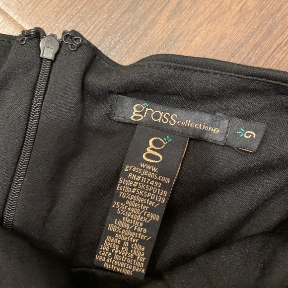 GRASS COLLECTION BLACK BANDAGE BODYCON STUDDED STRAPLESS  MINI DRESS SZ 9 - Picture 9 of 12